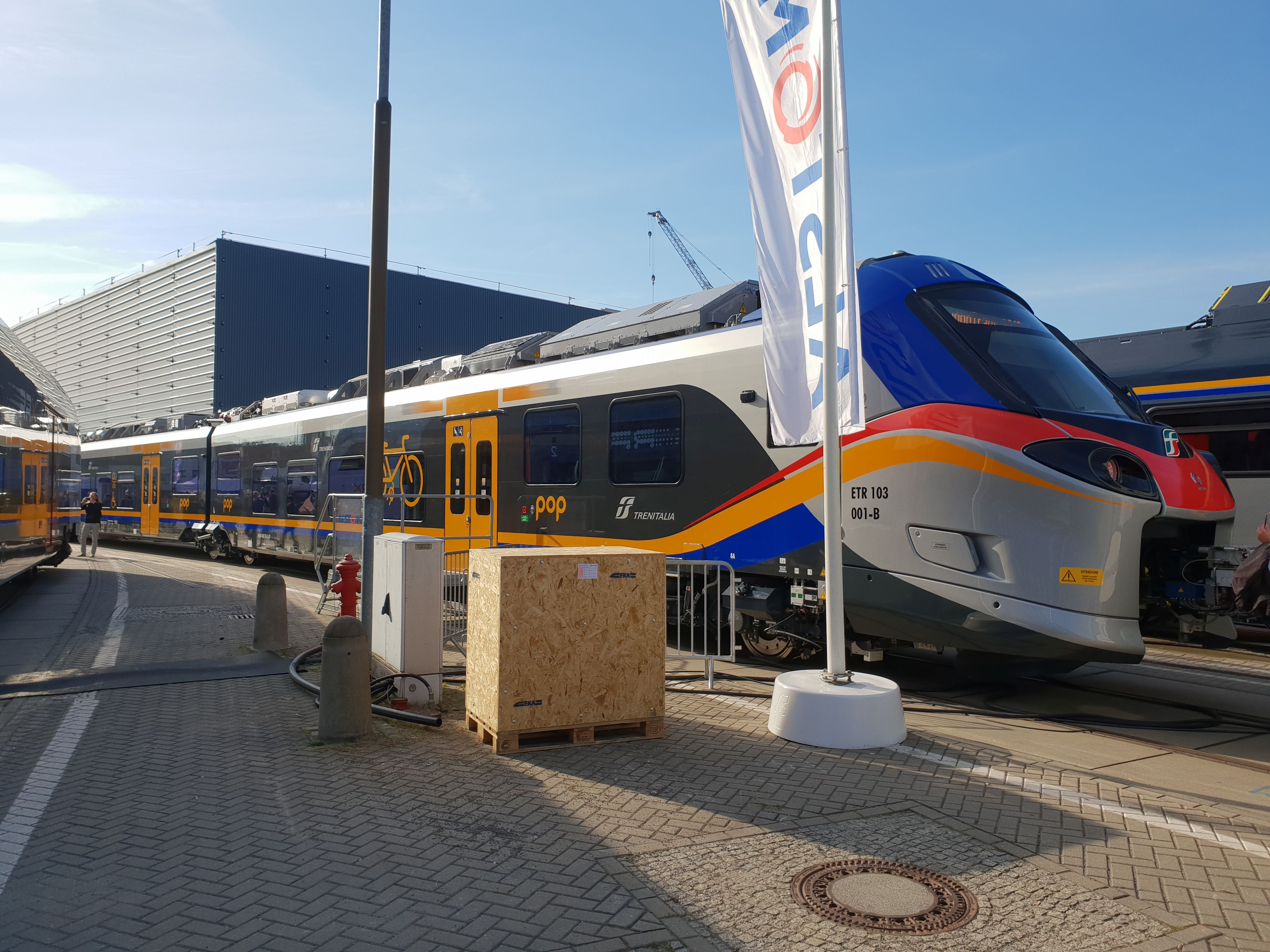 Foto: ETR 103 001 von Alstom Coradia Stream für die FS auf der Berliner Innotran 2018
