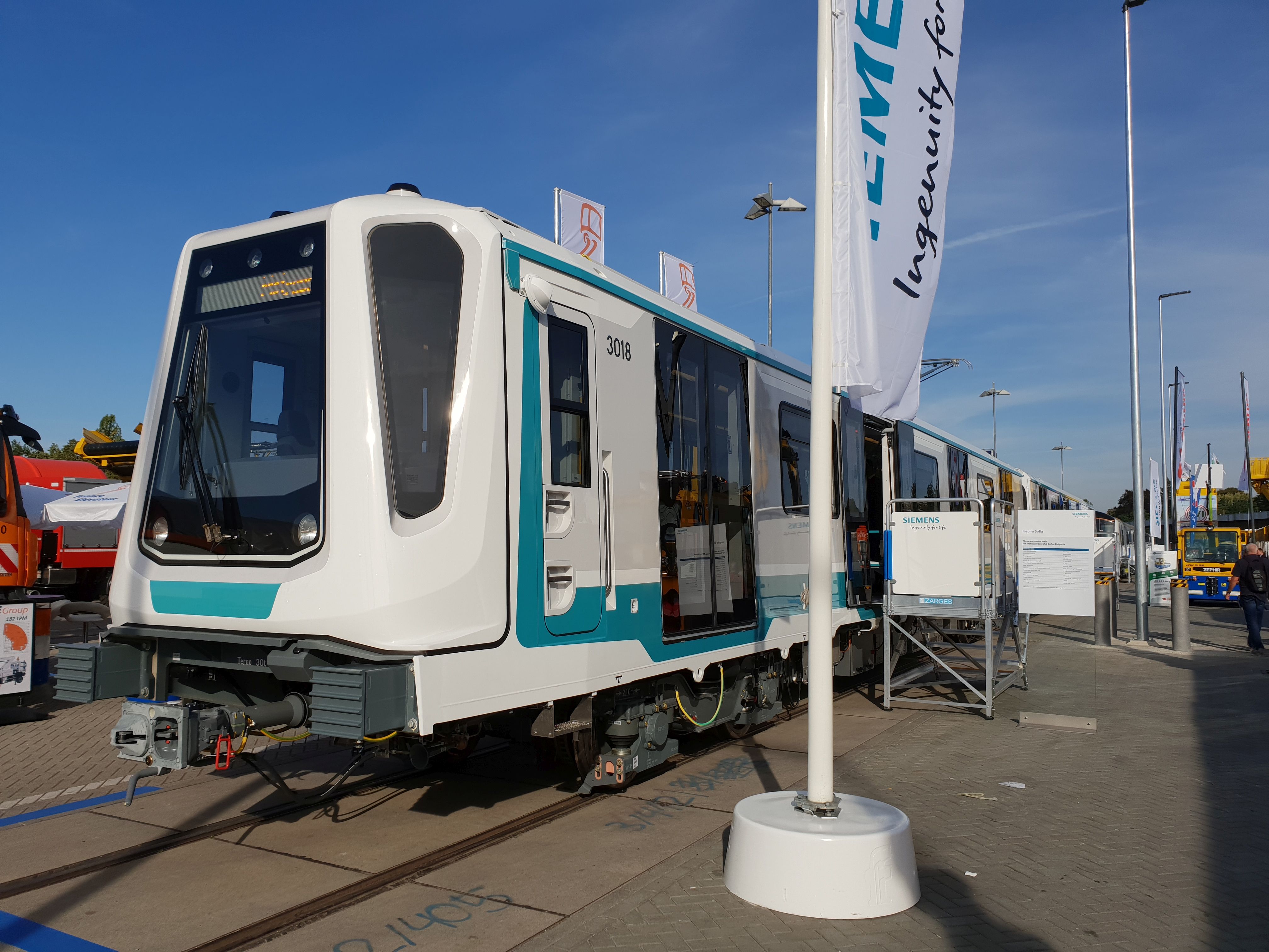 Foto: Siemens U-Bahn Inspiro für Sofia auf der Berliner Innotrans 2018